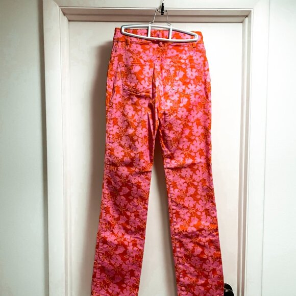 Tucker Jeans Ivy Floral Bootcut in Pink/Red - Picture 2 of 5